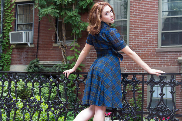 TEST - Plaid Blue Dress Soodee TEST - Plaid Blue Dress Soodee