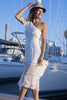 Embroidery lace  asymmetrical one shoulder