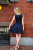 Geo-cut A-line dress