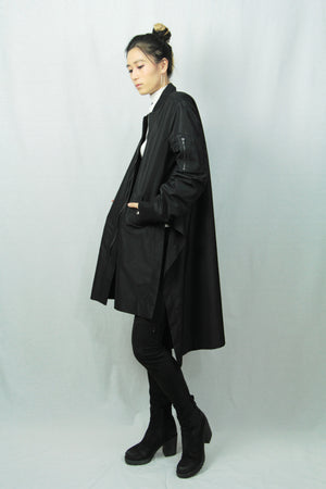 Long Side Split Bomber Jacket