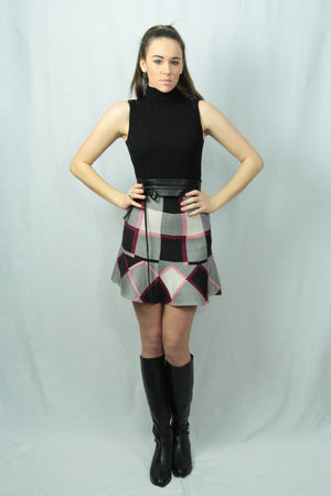 Checked Mini Skirt
