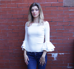 Bell Sleeves Knit Top